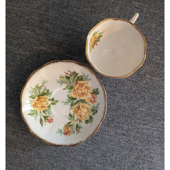Royal Albert Yellow "Tea Rose" Cup and Saucer - Picture 3 of 5